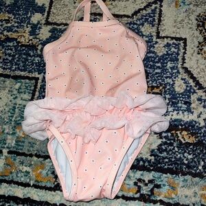 Gymboree pale pink one piece bathing suit w/ attached tutu. 12/18 mo. VGUC.
